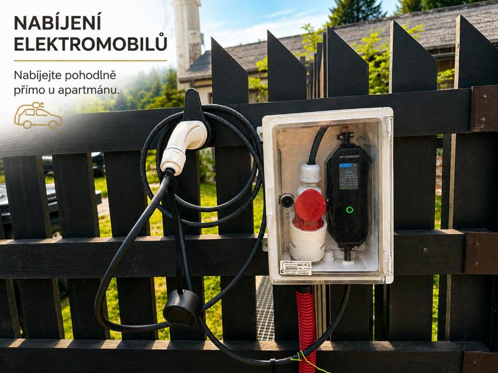 Nabíjení elektromobilu přímo u apartmánu